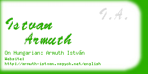 istvan armuth business card